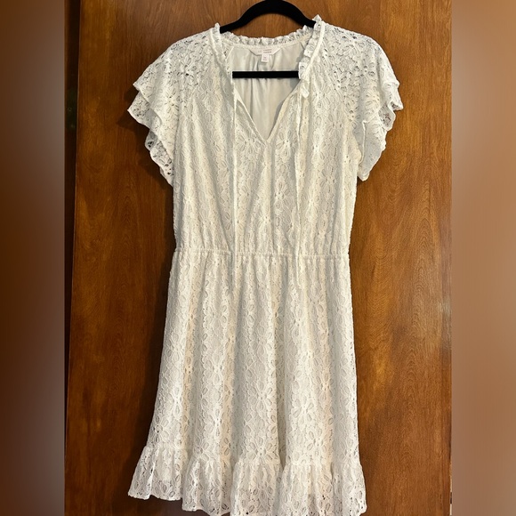 LC Lauren Conrad | Dresses | Lauren Conrad White Lace Dress Size M |  Poshmark